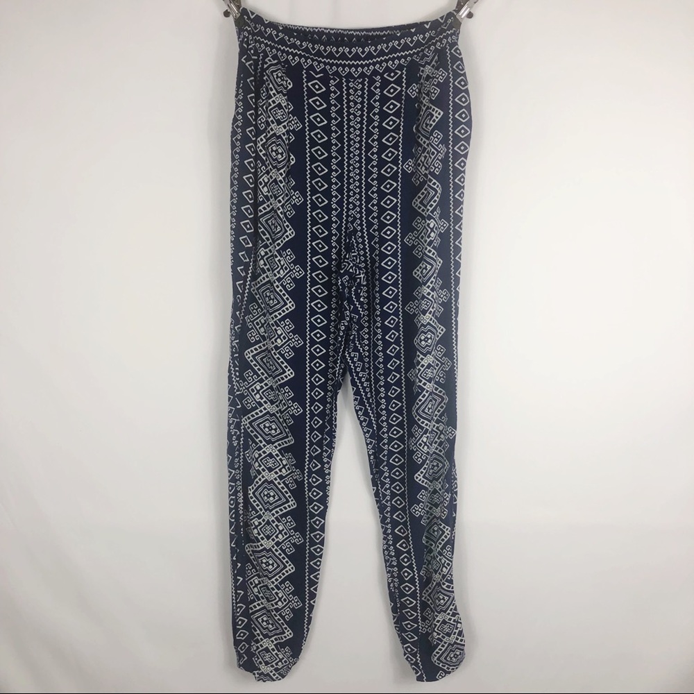 Forever 21 blue high waisted linen pants